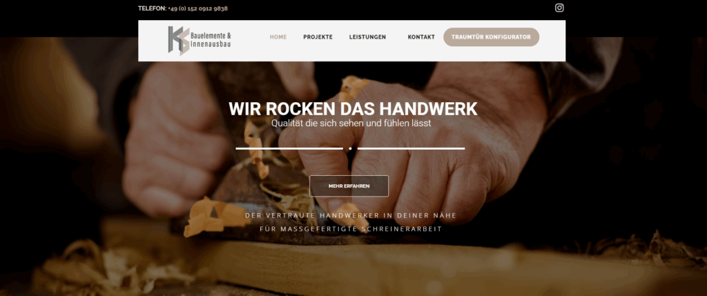 Digitale Visitenkarte | HomePage | Handwerk KS