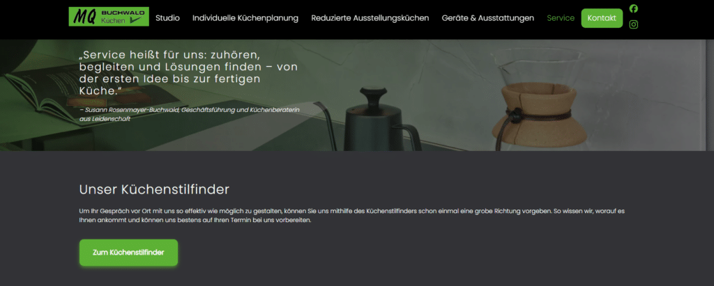 MQ Buchwald Küchen | Digitale Visitenkarte